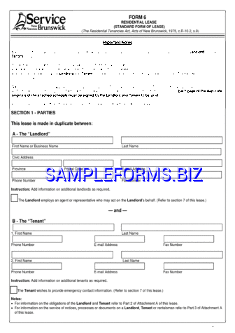 Standard Form of Lease pdf free